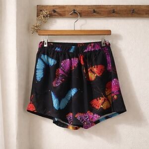 Vibrant Butterfly Print Women's Pajama Shorts